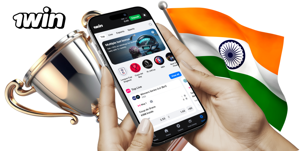 Betting with 1win app in India